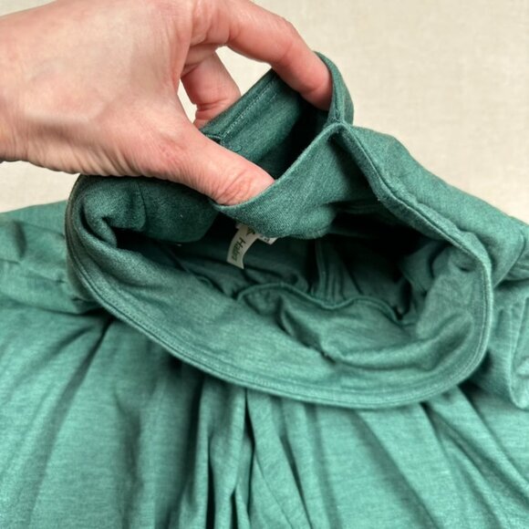 Halara Womens Small Pants High Waist Ruffle Hem Cropped Flared Pockets Green NEW - Picture 6 of 10